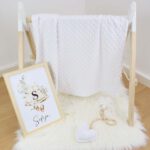 Personalisierte Minky-Decke – Weiß – Bild 2