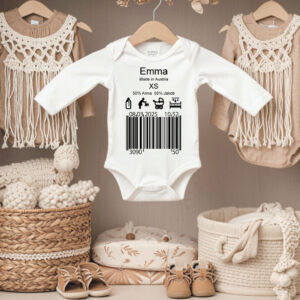 Personalisierte Geschenke für Babys, Personalisierte Geschenke für Neugeborene, Personalisierte Geschenke zur Geburt eines Kindes, Die besten Geschenke für Neugeborene, Originelle Geschenke für Babys mit Namen, babybody, Personalisierter Babybody, Babybody mit Namen