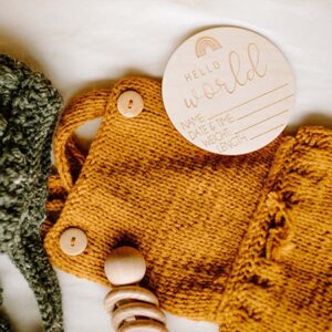 kartica uspomena, hello world, kartica drvena, kartica za rođenje djeteta, kartica za bebe