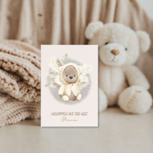 personalisierte Geburtskarte Geburtskarte Baby Babykarte personalisiert Glückwunschkarte Geburt Karte zur Geburt Baby Glückwunschkarte Geburtsgeschenk Karte Willkommenskarte Baby, personalisierte Karte zur Geburt eines Babys individuelle Glückwunschkarte zur Geburt