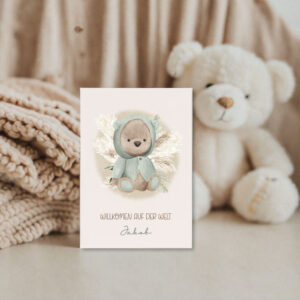 personalisierte Geburtskarte Geburtskarte Baby Babykarte personalisiert Glückwunschkarte Geburt Karte zur Geburt Baby Glückwunschkarte Geburtsgeschenk Karte Willkommenskarte Baby, personalisierte Karte zur Geburt eines Babys individuelle Glückwunschkarte zur Geburt