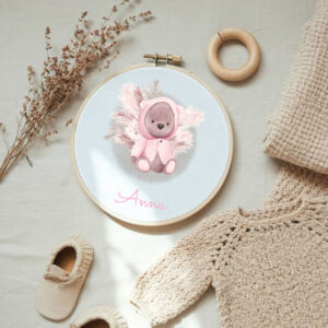 Dekorativer Kreis, Baby Dekoration, personalisiertes Geschenk Baby, Wanddeko Babyzimmer, personalisierte Wanddeko Kinderzimmer Dekoration, Namensschild Baby, personalisierter dekorativer Kreis mit Name, individuelle Babyzimmer Deko mit Geburtsdaten, Kreis aus Holz mit Namen für das Kinderzimmer