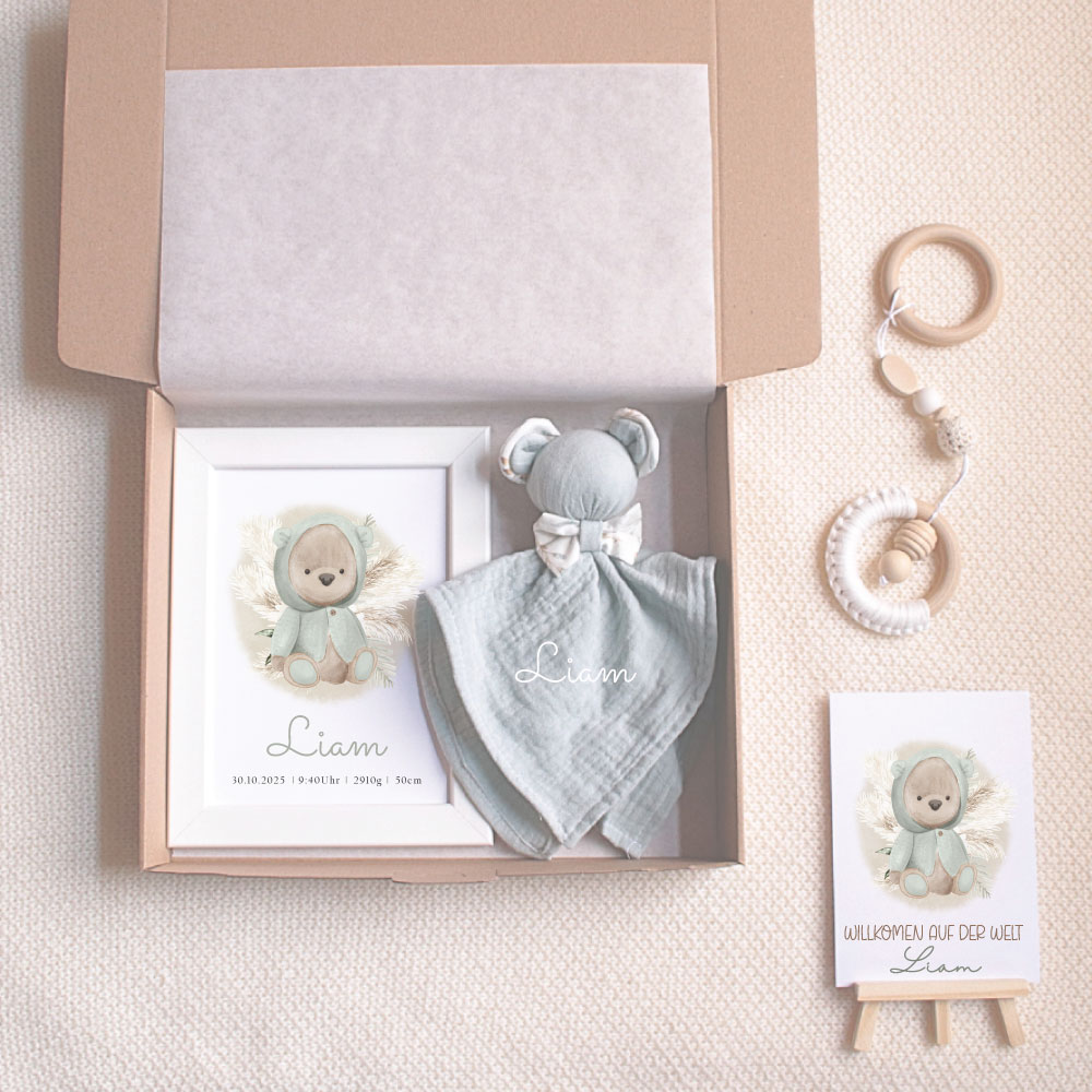 moj-medvedek Geschenk zur Geburt personalisiertes Geschenk Baby Geschenk Geburtsgeschenk Geschenk für Neugeborene personalisiertes Babygeschenk Geschenk mit Namen Geburtsdatum Geschenk individuelles Geschenk Baby Baby Andenken Erinnerung an die Geburt personalisierte Kuscheldecke Babydecke mit Namen personalisiertes Stofftier