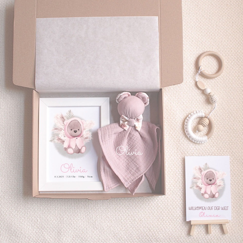 moja-medvedka Geschenk zur Geburt personalisiertes Geschenk Baby Geschenk Geburtsgeschenk Geschenk für Neugeborene personalisiertes Babygeschenk Geschenk mit Namen Geburtsdatum Geschenk individuelles Geschenk Baby Baby Andenken Erinnerung an die Geburt personalisierte Kuscheldecke Babydecke mit Namen personalisiertes Stofftier