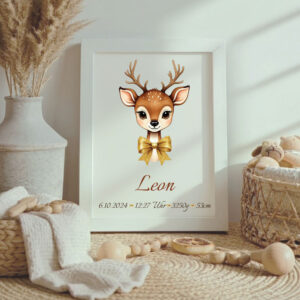 Geburtsdaten Poster, personalisiertes Poster Baby Poster Geschenk zur Geburt personalisiertes Babygeschenk Kinderzimmer Deko Poster mit Namen Geburtsanzeige Poster Baby Geschenkidee Geburtstagsgeschenk Baby, personalisiertes Geburtsdaten Poster für Neugeborene individuelles Baby Poster mit Name, Geburtsdatum und Uhrzeit, Babyzimmer Dekoration Poster mit Geburtsdaten