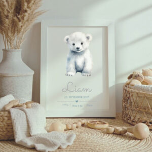 Geburtsdaten Poster, personalisiertes Poster Baby Poster Geschenk zur Geburt personalisiertes Babygeschenk Kinderzimmer Deko Poster mit Namen Geburtsanzeige Poster Baby Geschenkidee Geburtstagsgeschenk Baby, personalisiertes Geburtsdaten Poster für Neugeborene individuelles Baby Poster mit Name, Geburtsdatum und Uhrzeit, Babyzimmer Dekoration Poster mit Geburtsdaten