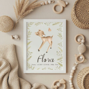 Geburtsdaten Poster, personalisiertes Poster Baby Poster Geschenk zur Geburt personalisiertes Babygeschenk Kinderzimmer Deko Poster mit Namen Geburtsanzeige Poster Baby Geschenkidee Geburtstagsgeschenk Baby, personalisiertes Geburtsdaten Poster für Neugeborene individuelles Baby Poster mit Name, Geburtsdatum und Uhrzeit, Babyzimmer Dekoration Poster mit Geburtsdaten